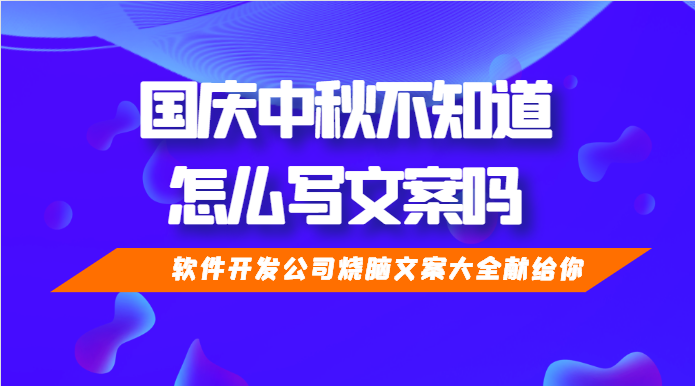 重庆软件开发公司烧脑文案大全