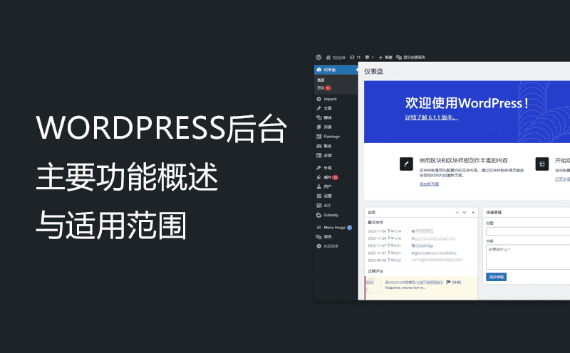 WordPress后台主要功能概述与适用范围-重庆网站开发FAQ